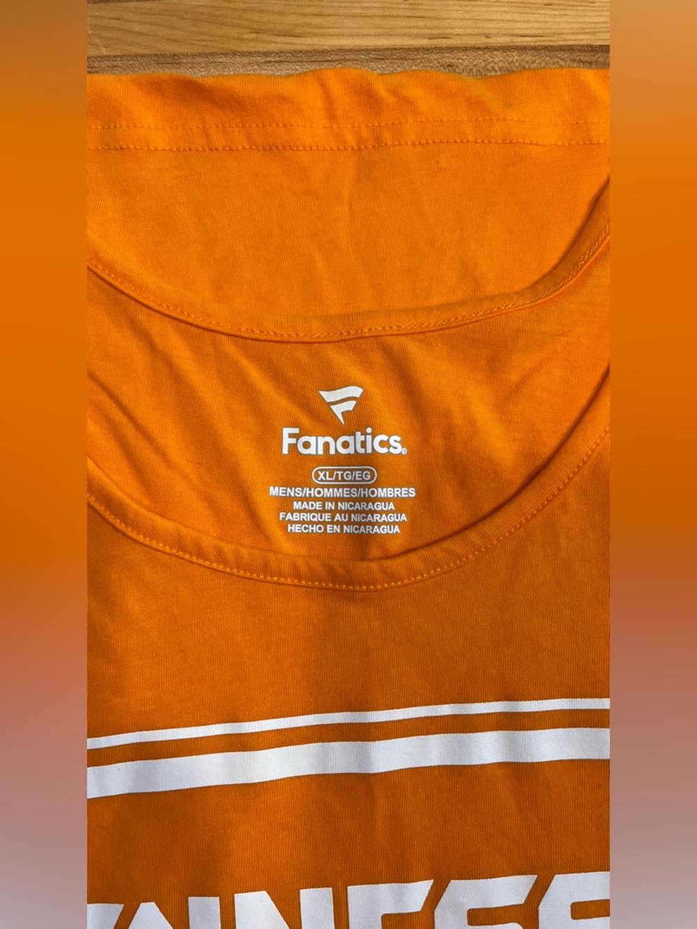 Men’s Fanatics Orange and White Sleeveless Team Tank- Tennessee Vols - Picture 3 of 4